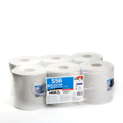 556 REFLEX - Colis de 6 rouleaux essuyages 450 FT TORK REFLEX blanc 19,4 x 33,5 cm